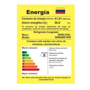 Nevera WHIRLPOOL No Frost 468 Lt Inverter WRM56BKTWW Gris - Image 8