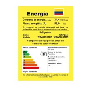 Nevera WHIRLPOOL No Frost 305 Lt WRW32CKTMB Negro - Image 8