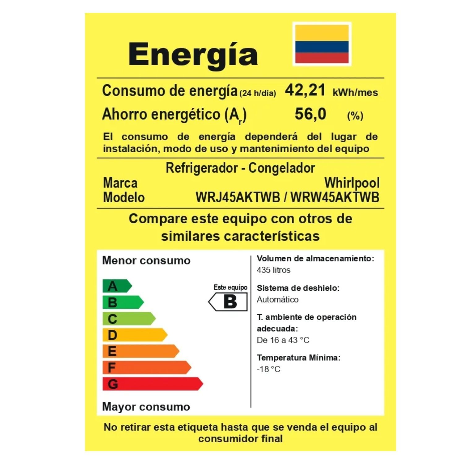 Nevera WHIRLPOOL No Frost 440 Litros WRW45AKTWB Negro - Image 8