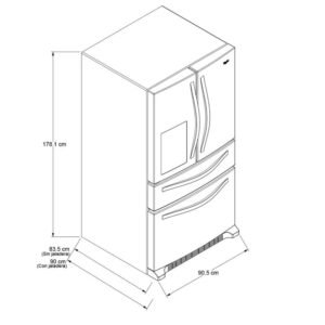 Nevecon Whirlpool No Frost 694L French Door WRX735SDHV Negro - Image 7