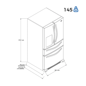 Nevecon Whirlpool No Frost 694 L French Door WRX735SDHZ Gris - Image 9
