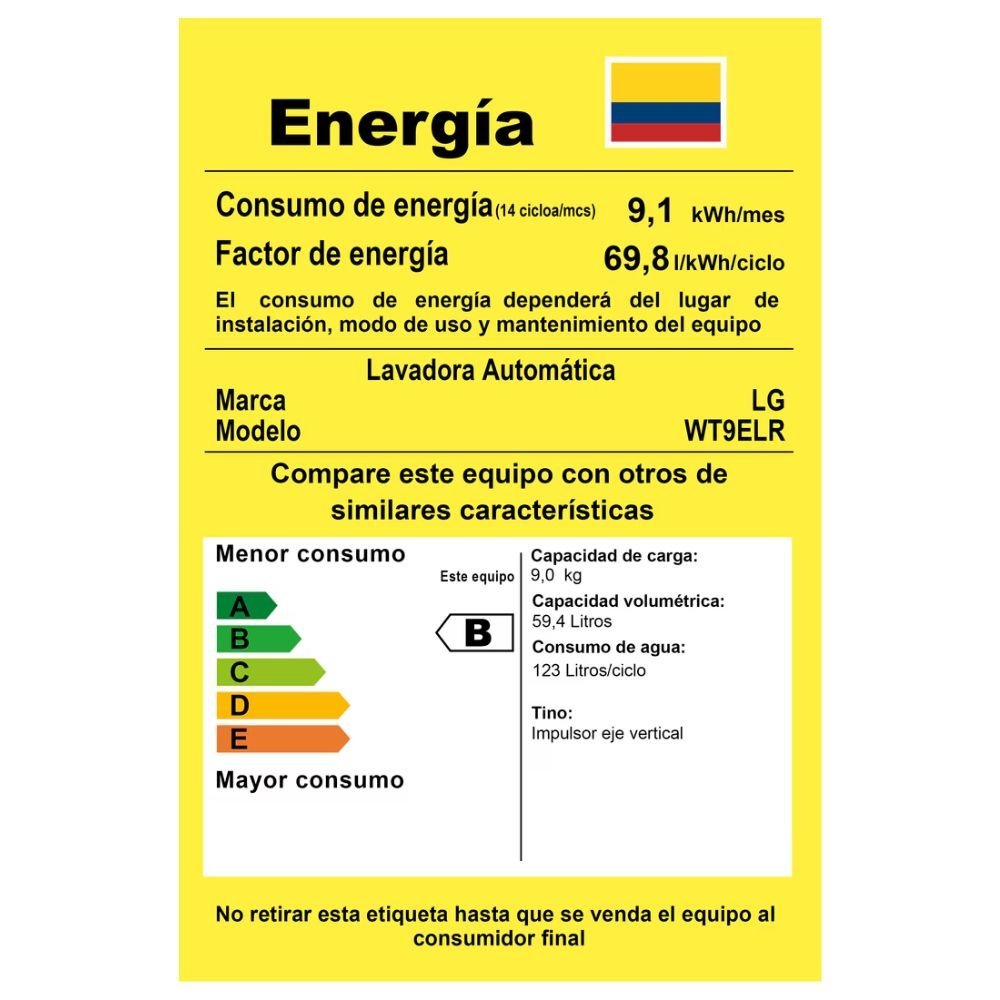 Lavadora LG 9 Kilos / 19 Libras Carga Superior WT9ELR Gris - Image 8