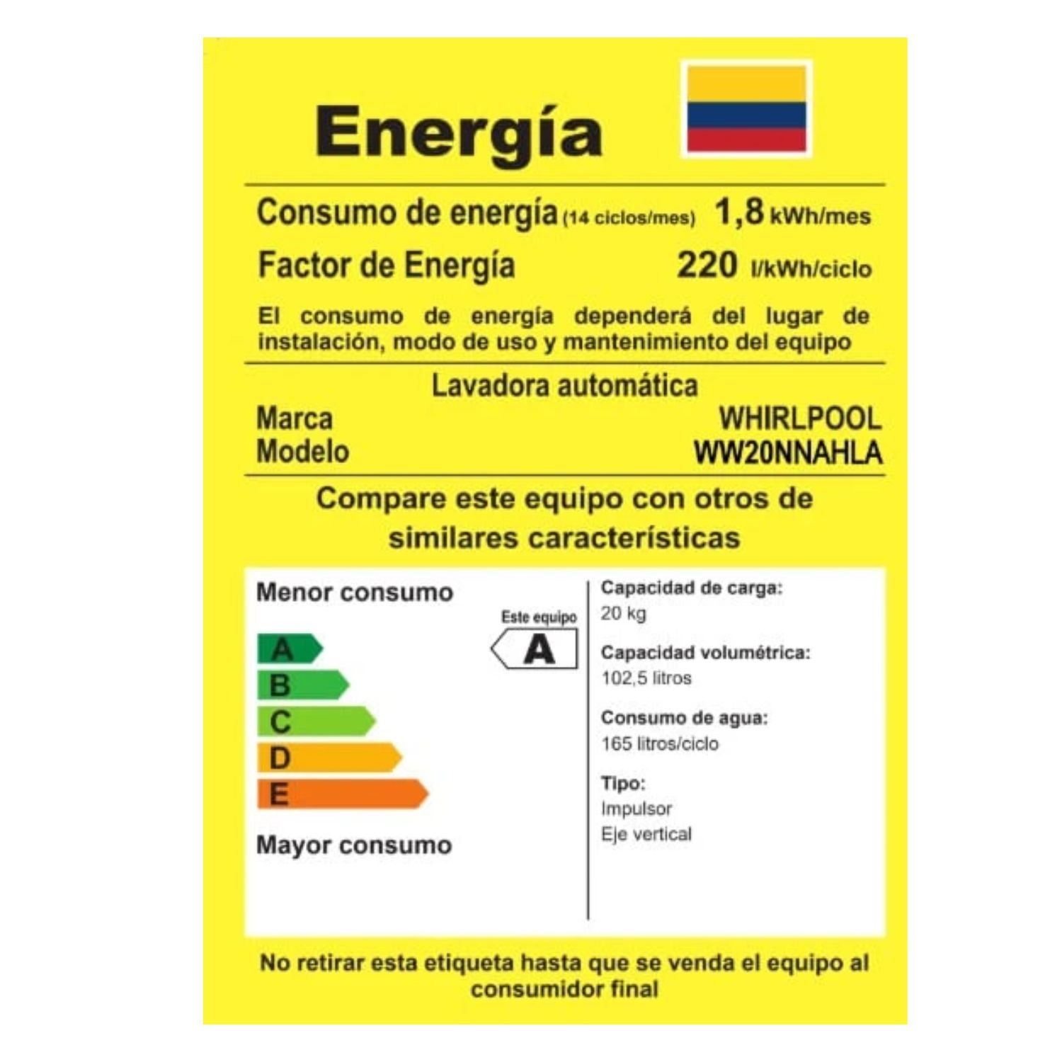 Lavadora WHIRLPOOL 20 Kilos Carga Superior WW20NNAHLA Negro - Image 8