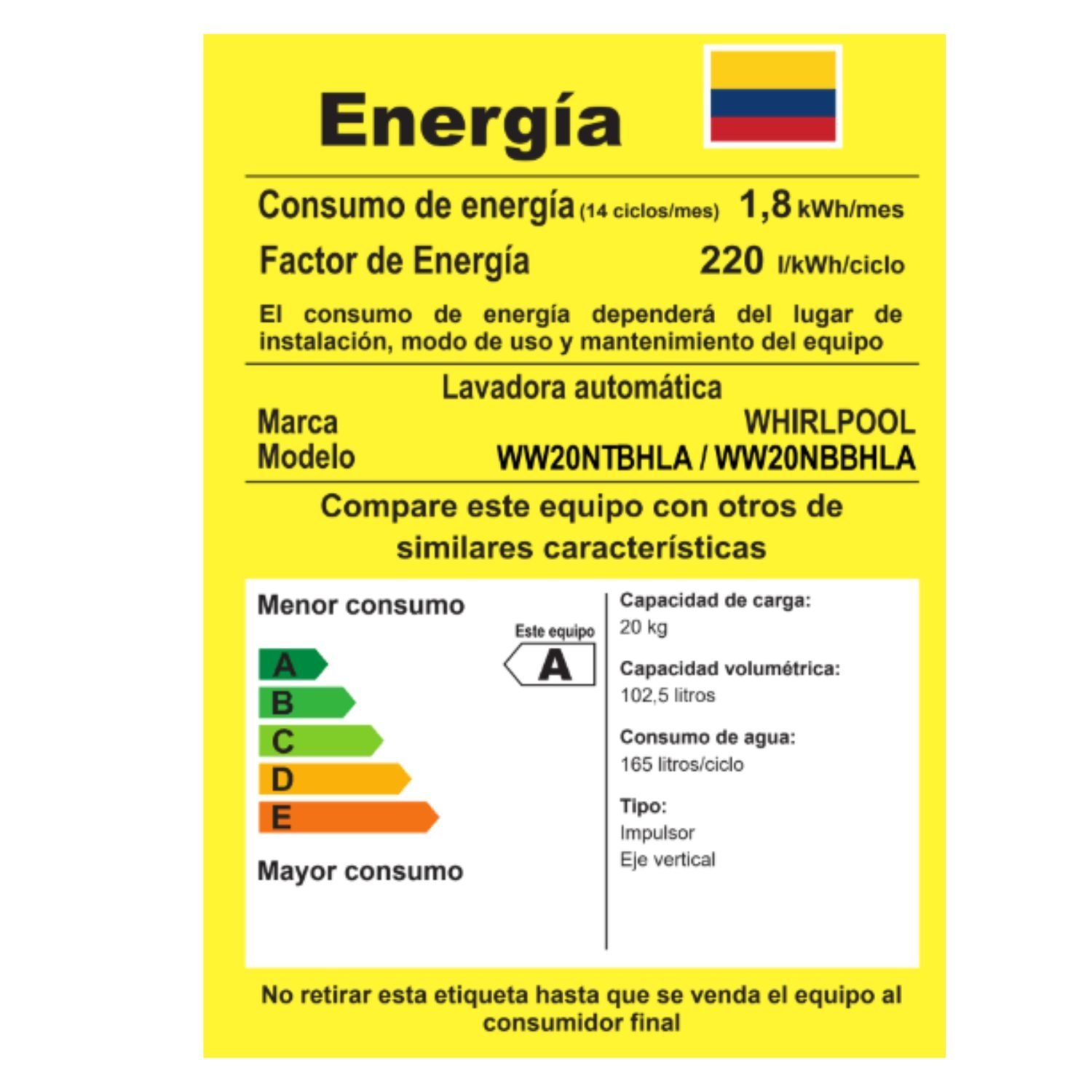 Lavadora WHIRLPOOL 20 Kilos Carga Superior WW20NTBHLA Gris - Image 8