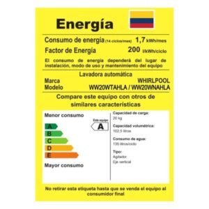 Lavadora WHIRLPOOL 20Kg/44Lb Carga Superior WW20WTAHLA Gris - Image 8