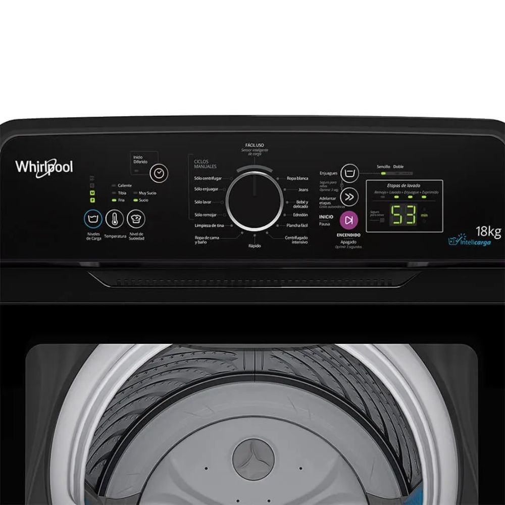 Lavadora WHIRLPOOL 18 Kilos Carga Superior WWG18CNHLA Negro - Image 2
