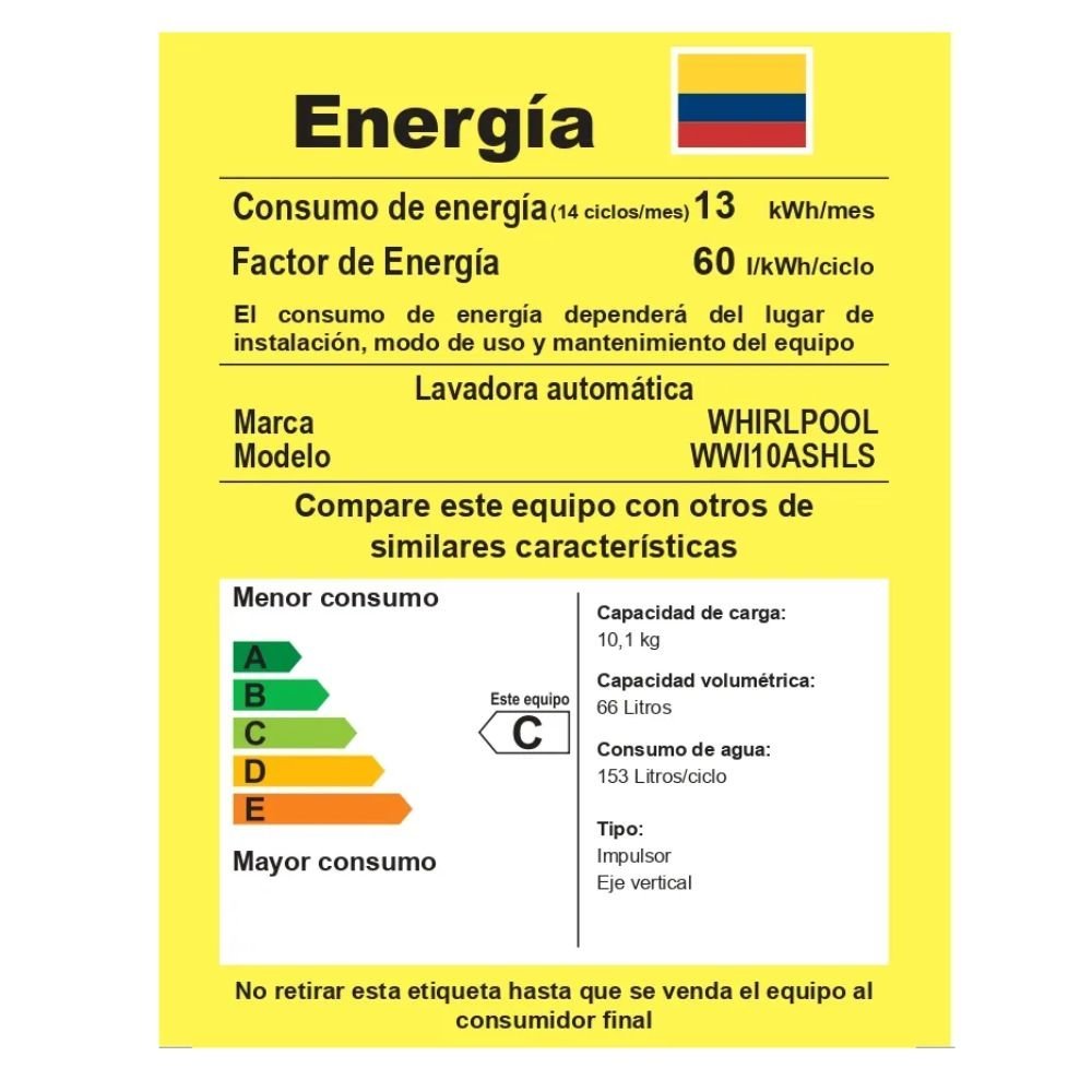 Lavadora WHIRLPOOL 10 Kilos Carga Superior WWI10ASHLS Gris - Image 7
