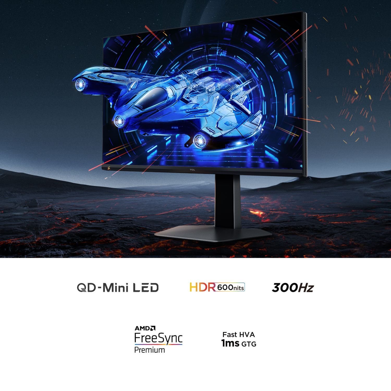Monitor TCL 25" Gaming Mini LED 300Hz Full HD 25G64 - Image 5