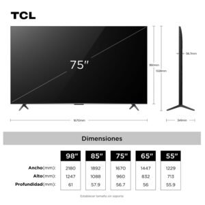 Televisor TCL 75" 4K QLED Mini LED Google TV 75C6K - Image 4
