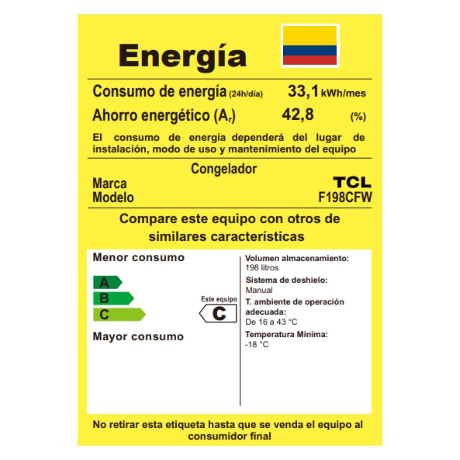 Congelador TCL No Frost 198 Litros Blanco F198CFW - Image 4