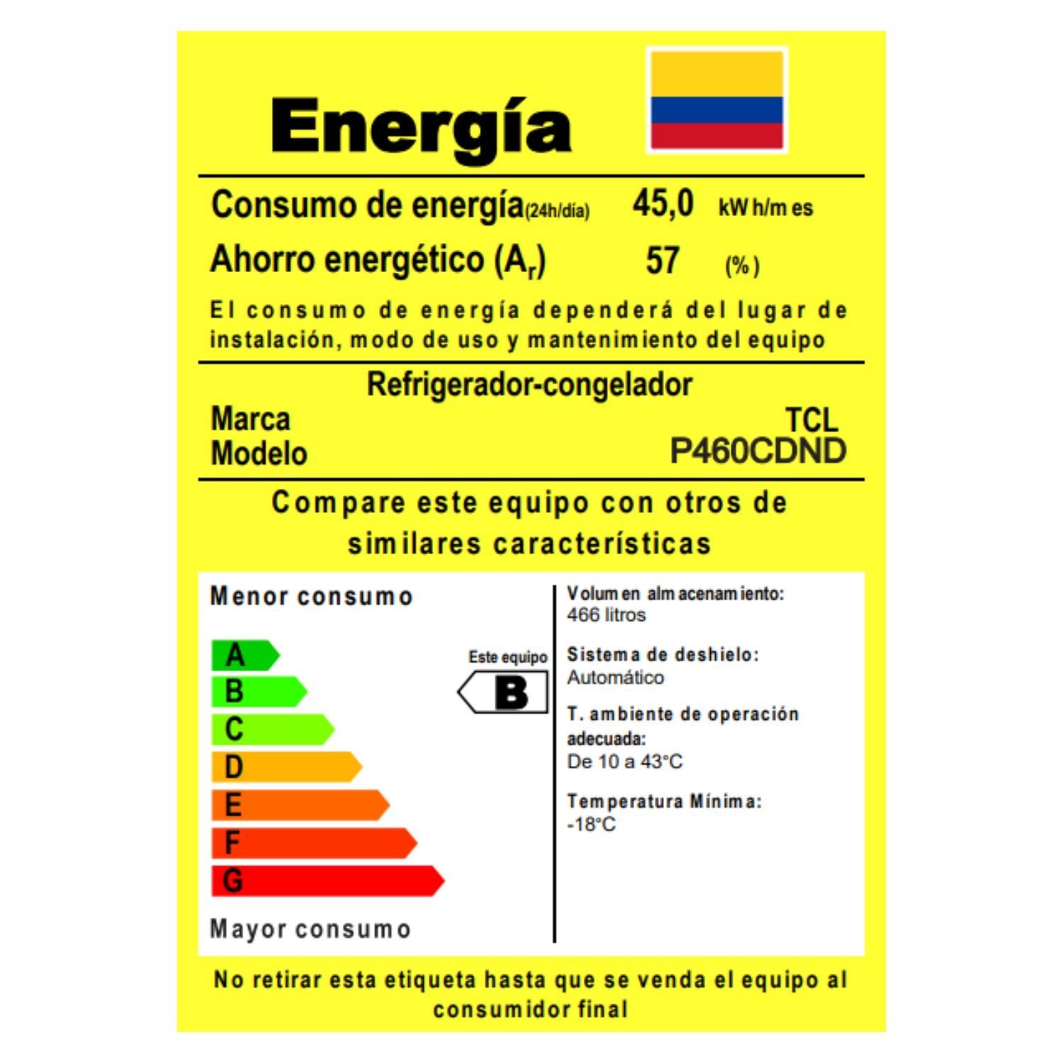 Nevecon TCL No Frost 470 Litros Inverter P460CDND - Image 7