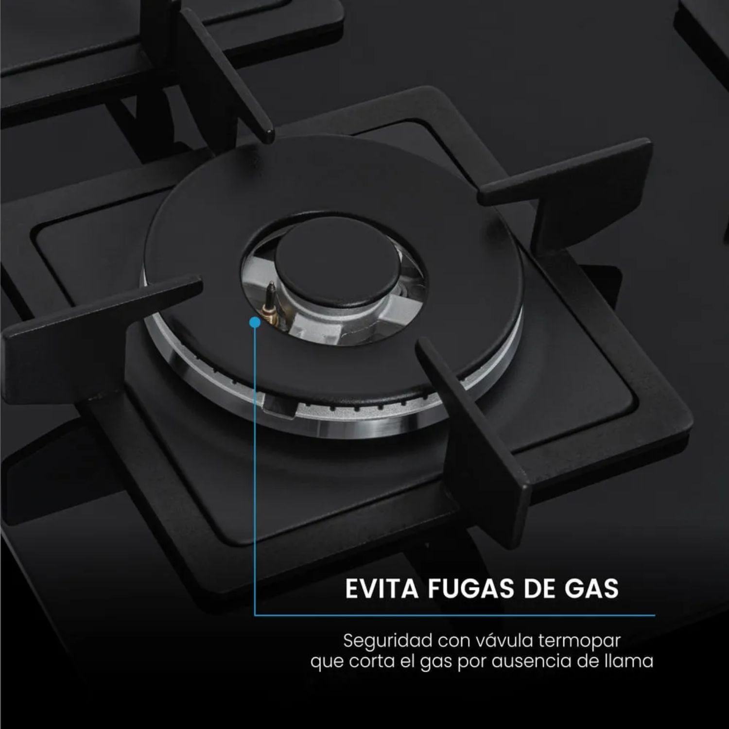 Estufa CHALLENGER 56cm 4 Puestos Gas Natural SAU-6769 - Image 4