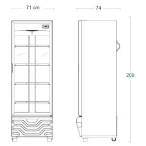 Vitrina INDUCOL No Frost 424 Litros VV-20DBL1PV - Image 3