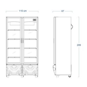 Vitrina INDUCOL 707 Litros Vertical VV-25DBL1PV - Image 3