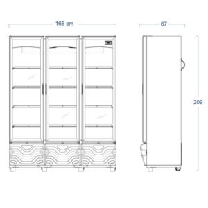 Vitrina INDUCOL 1.217 Litros Luz LED VV-42DBL1PV - Image 3