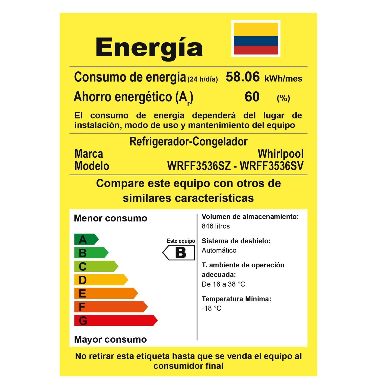 Nevecon WHIRLPOOL No Frost 846 Litros Inverter WRFF3536SZ - Image 8